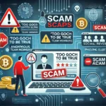 Crypto Scam Red Flags Illustration