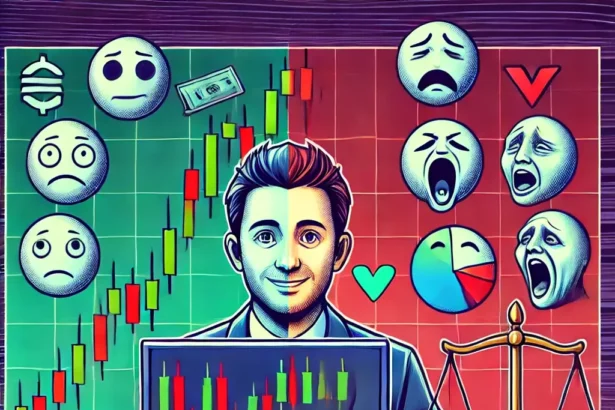 An illustration depicting trading psychology and emotional management in cryptocurrency trading.
